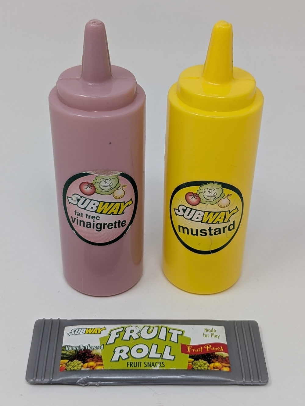 Subway Restaurant Play Food Mustard Vinaigrette Bottles Fruit Roll